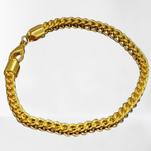 Miami Curb Mens Bracelet 14K GF 8" 12.9g  Pulsera de Hombre Stylish Design Gifts - Picture 1 of 6